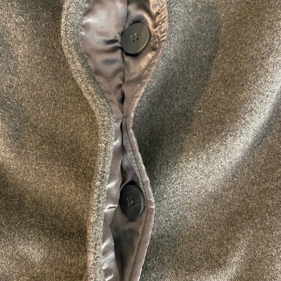 Angora/Wool Coat Preston & York Sz 6 Long Button Up Dark Grey Fully Lined - Picture 10 of 10